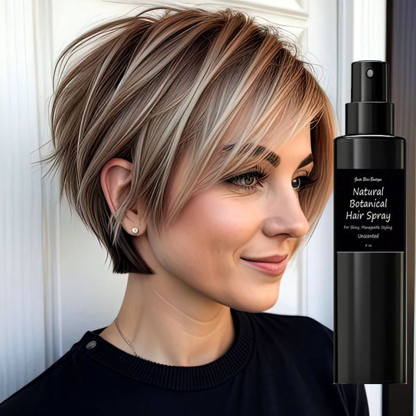 Botanical Hair Spray All Natural With Nature Loving Extracts Light Weight Brushable Styling Non Aerosol Scented or Non Scent
