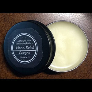 Men's Solid Cologne Organic and All Natural Multi Grooming Product with Men's Scents 2 oz for Pocket or Gym Bag