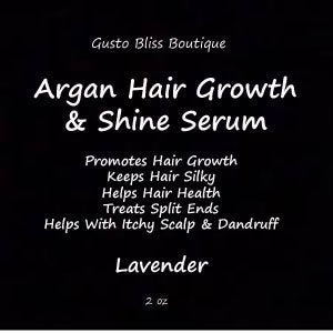 Argan Hair Oil and Shine Serum Multi Cultural Adds Shine Helps With Itchy Scalp 2 or 4 oz Bottles