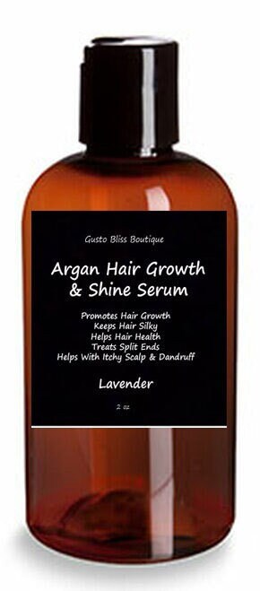 Argan Hair Oil and Shine Serum Multi Cultural Adds Shine Helps With Itchy Scalp 2 or 4 oz Bottles