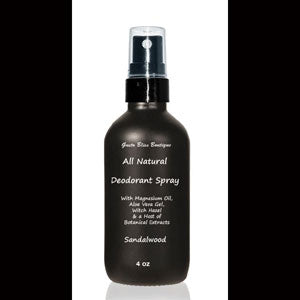 Magnesium Deodorant Spray All Natural With Aloe Vera Gel, Witch Hazel & A Host of Botanical Extracts Scented or Unscented 4 oz Bottles