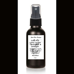 Goat Milk Leave In Hair Conditioner & Detangler For Beautiful Soft Shiny Silky Manageable Hair - 4 oz Spray Bottles Scented or Unscented
