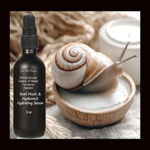 Snail Mucin and Hyaluronic Hydrating Serum Natures Miracle For Soft, Silky, Deeply Moisturized Skin 1 or 2 oz Bottles