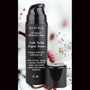 Tush Toilet Paper Foam Effective  & Gentle For Entire Family Replaces Flushable Wipes That Clogs Sewers 2 oz Bottle Unscented or Scented