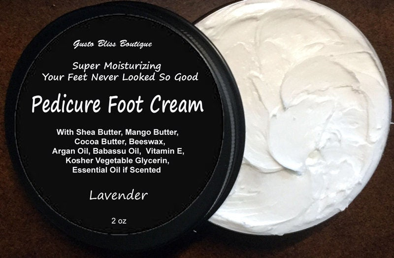 Pedicure Foot Cream Beautiful Feet Super Moisturizing Cream 2 oz Jar Choice of Scents